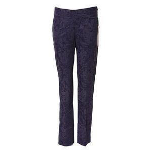 BENCIVENGA Floral Patterned Pants Women Purple Jeans & Pants